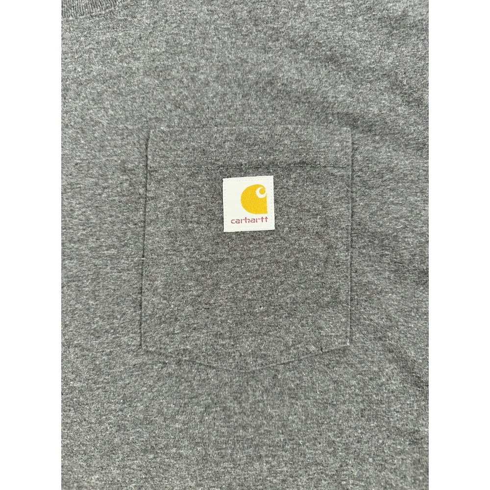 Carhartt Original Fit T-Shirt Men's Large Gray work shirt outdoor with pockets - Picture 3 of 6